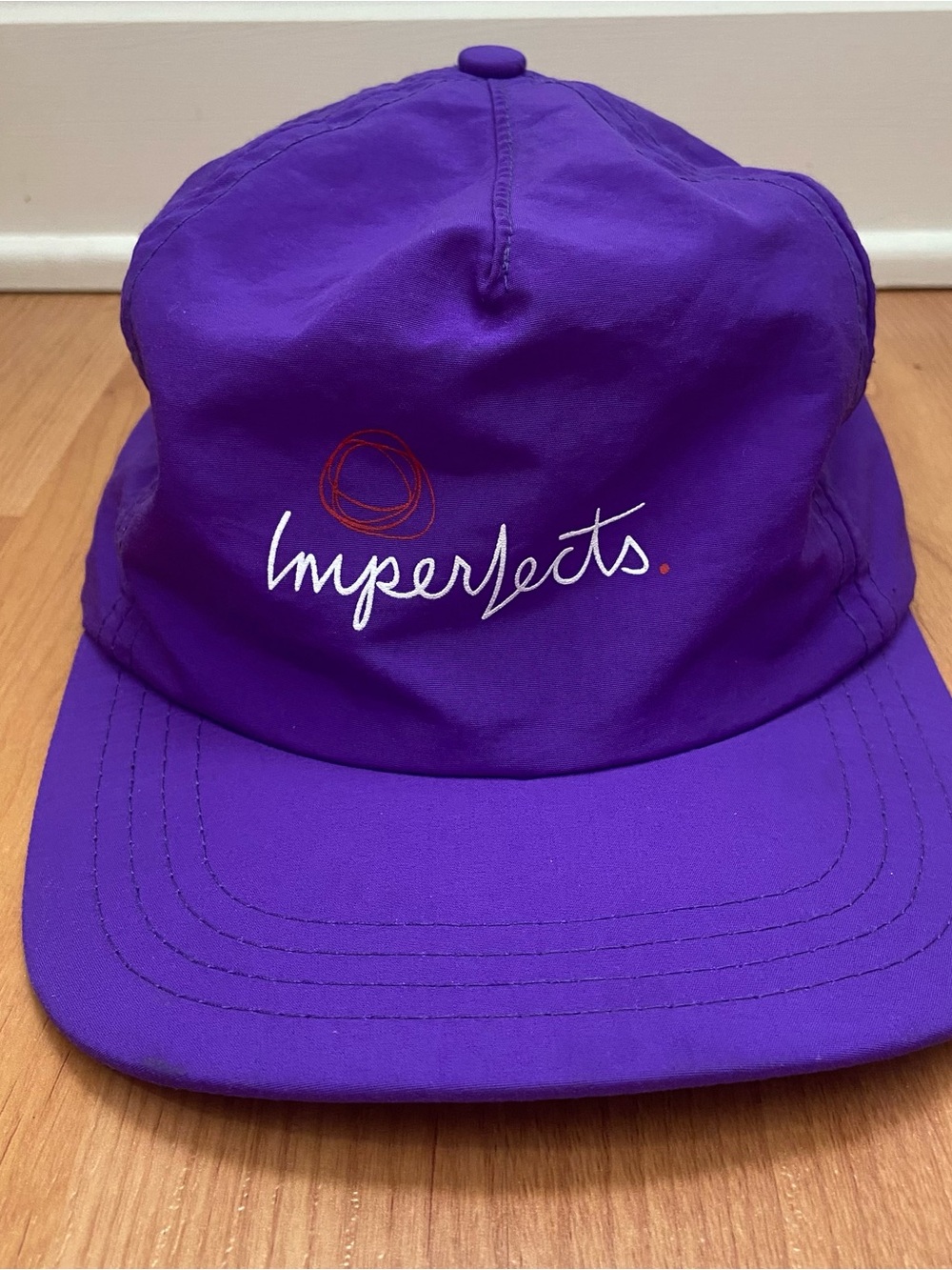 Imperfects Logo Surfer Costal Baseball Purple Men’s Strap Back Hat